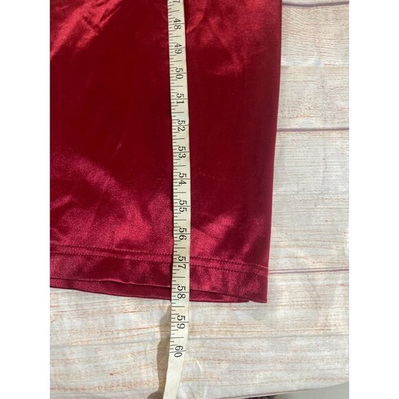 Luxxel Women's Deep Red Plunge V Neck Classic Jumpsuit - Mediium - Picture 7 of 14